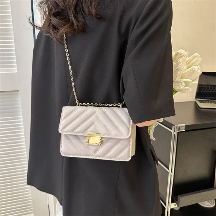 NOMK PU Shoulder Bag Women's White/Rose Red/Khaki/Green/Black-2