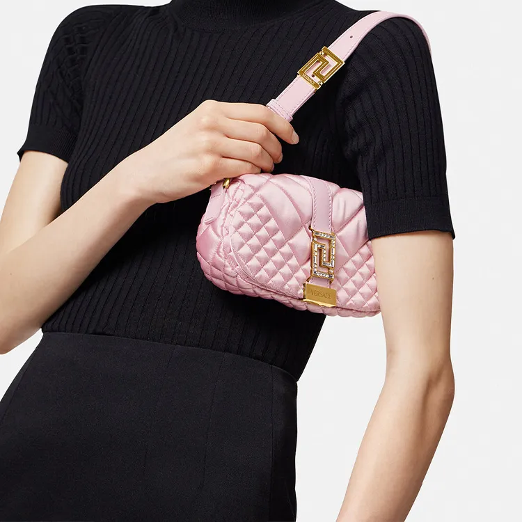 FANSIZHE Viscose With Silk Blend Crossbody Bag, Shoulder Bag Women's Pink-5