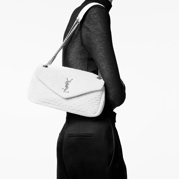SAINT LAURENT Shearling Shoulder Bag Women's-8
