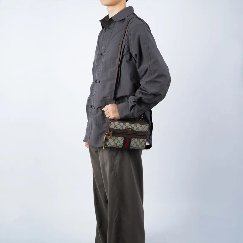 GUCCI Ophidia Cow Leather Crossbody Bag, Shoulder Bag Unisex-9