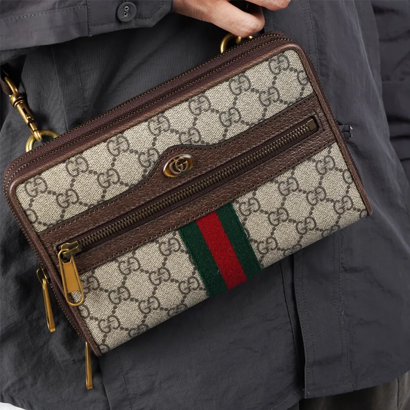 GUCCI Ophidia Cow Leather Crossbody Bag, Shoulder Bag Unisex-11