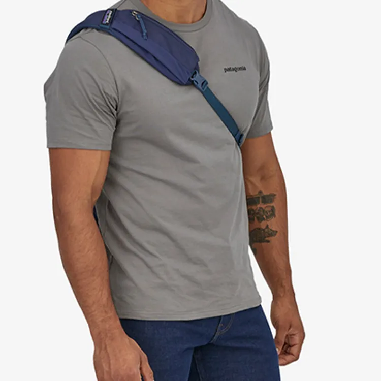 Patagonia Recycled Polyester One Shoulder Crossbody Fanny Pack Sling Bags Regular Unisex Marine Blue-2
