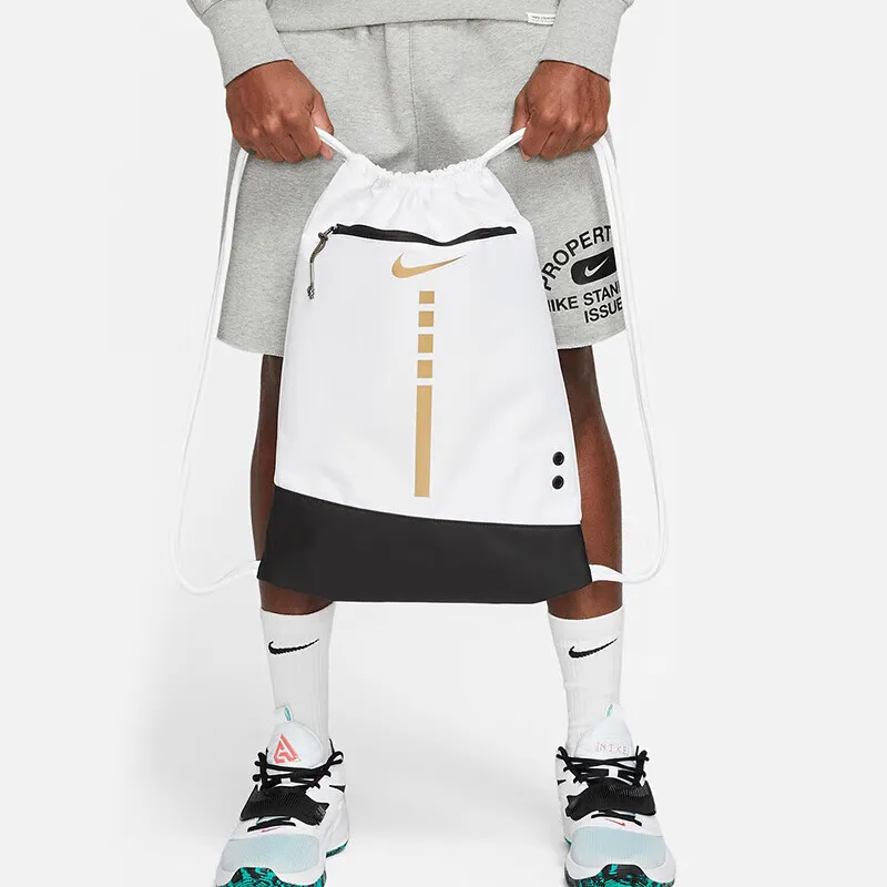 Nike Hoops Elite 17L Drawstring Bag Backpack White-2