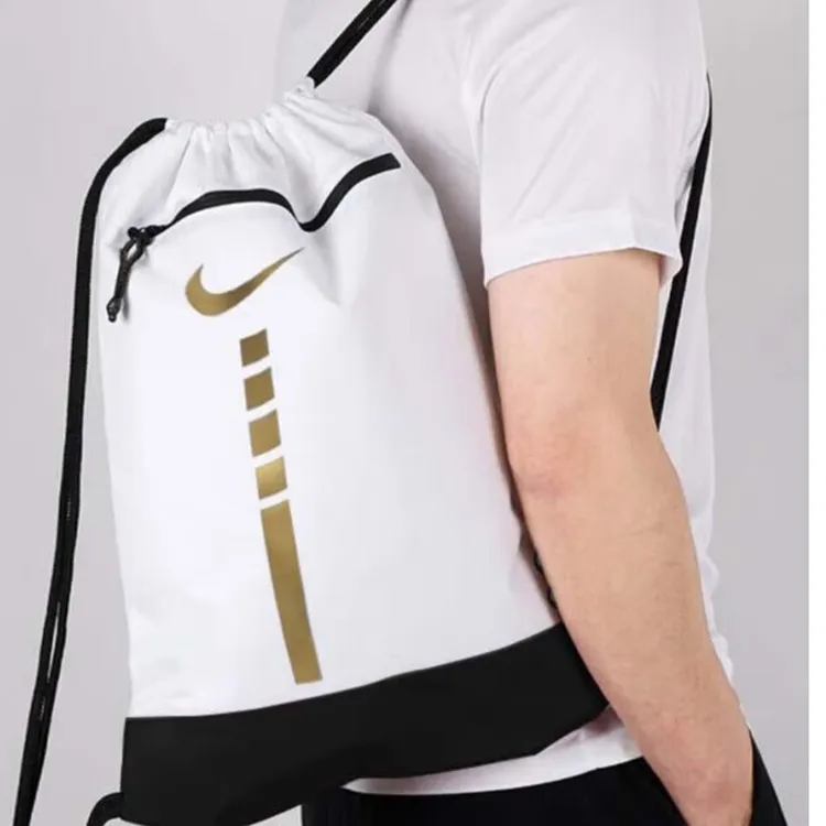 Nike Hoops Elite 17L Drawstring Bag Backpack White-4