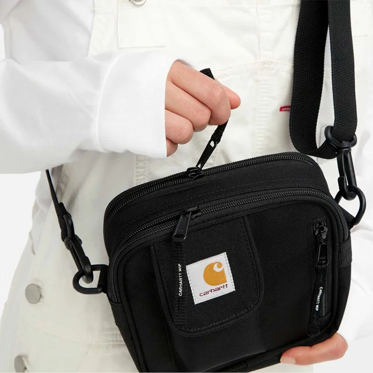 Carhartt WIP Logo Patch Zip Up Messenger Bag-4