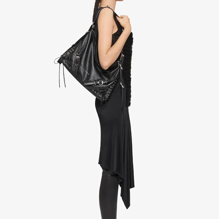 Givenchy Calfskin Shoulder Bag, Crossbody Bag, Handbag Medium Size Women's Black-5