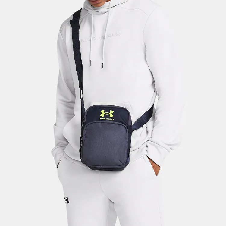 Under Armour Polyester Shoulder Bag Crossbody Bag Men's Enflamed Steel Midnight Navy-4