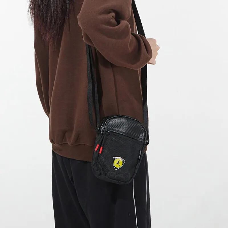 Jordan Polyester Shoulder Bag, Crossbody Bag Unisex Black-4