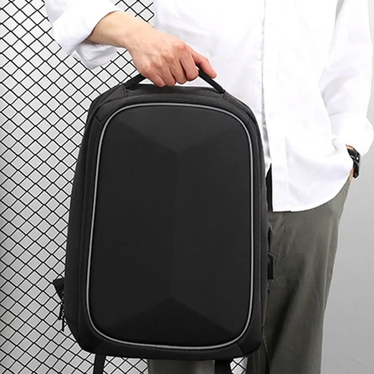 Dusen Kangaroo Oxford Laptop Travel Bag Backpack Large Size Unisex Gray/Black/Blue-1