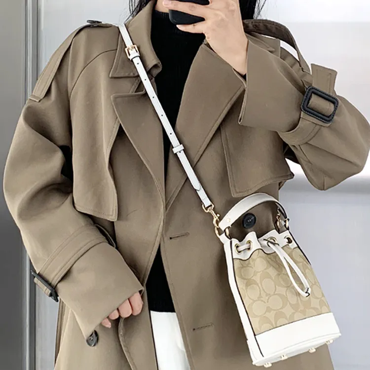 Lan Bao Fan Cow Leather Bag Strap Women's White-1