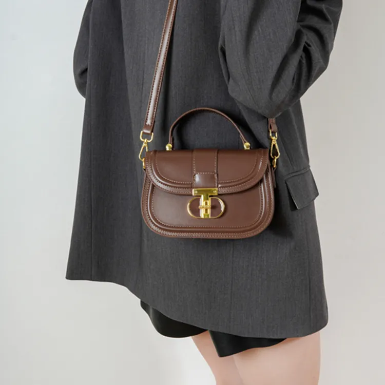 SUPERCUTE PU Shoulder Bag Crossbody Bag Women's Mocha/Romanian Red/Ecru Black-1