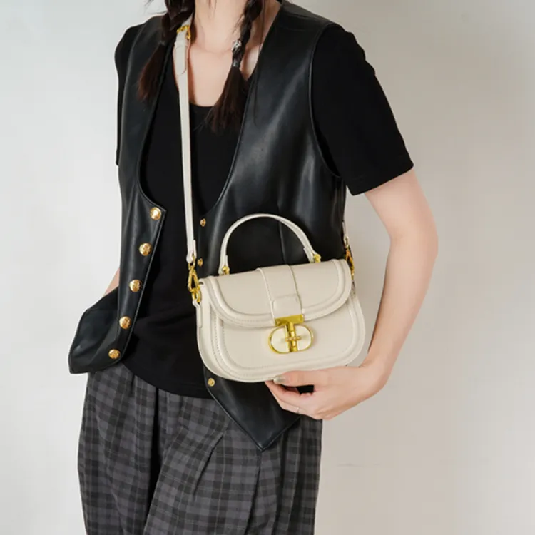 SUPERCUTE PU Shoulder Bag Crossbody Bag Women's Mocha/Romanian Red/Ecru Black-14