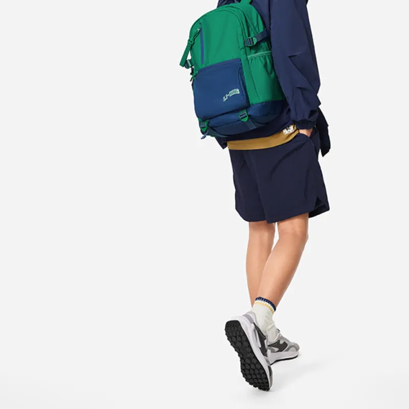 LiNing Polyester Backpack Unisex Zinc Green & Dark Prussian Blue-9