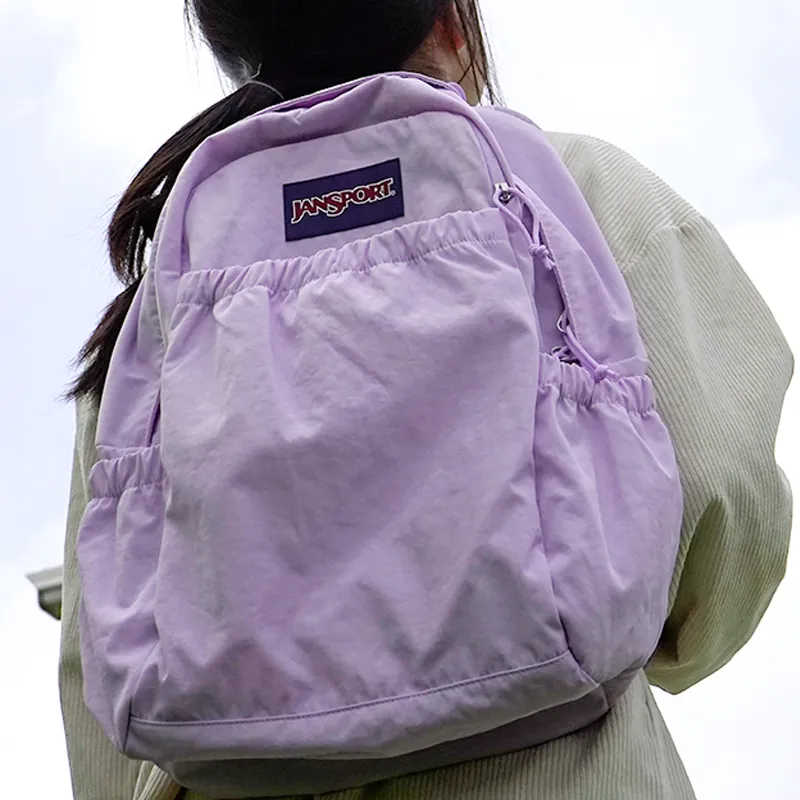 JanSport Nylon Backpack Medium Size Unisex Twilight Mountain Purple-4