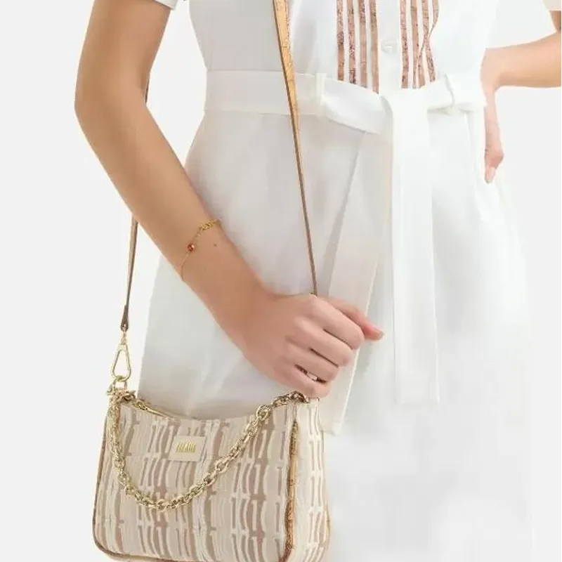 Alviero Martini CO With PL And Cow Leather Crossbody Bag Women's Natural-4