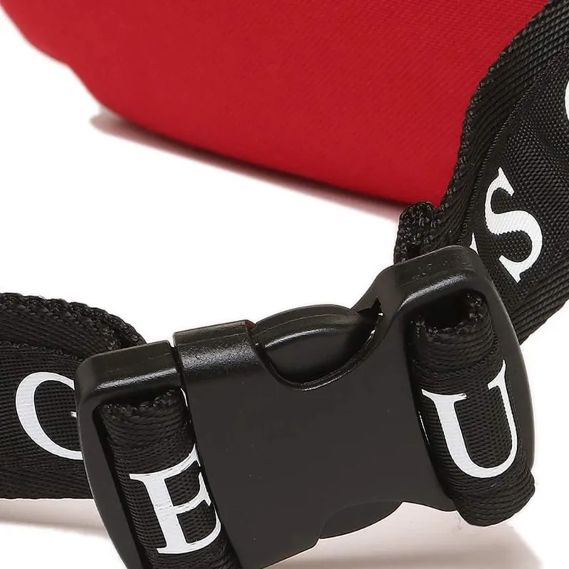 GUESS Polyester With Canvas Canvas Bag Fanny Pack Regular Unisex Blue Red White-4