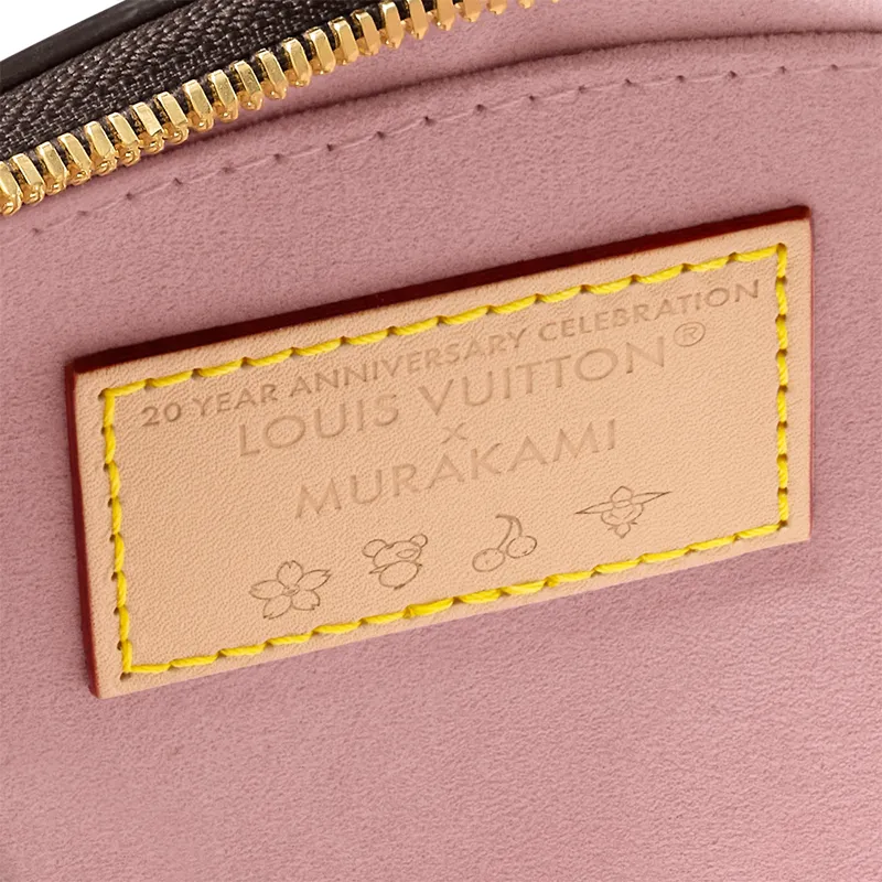 LOUIS VUITTON Takashi Murakami Collaboration Boulogne Leather Croissant Bag Handbag, Shoulder Bag Women's Brown-4