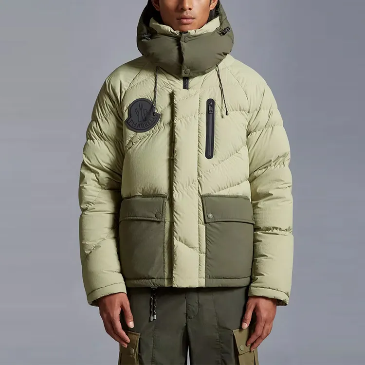 Moncler X Pharrell Chestnut Short Down Jacket-2