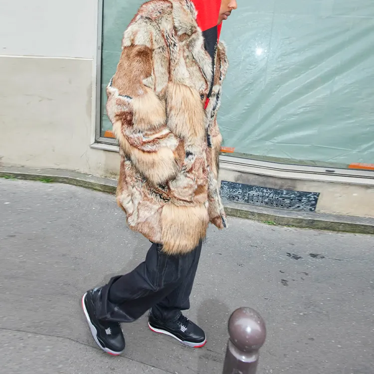 Supreme MM6 Maison Margiela Patchwork Faux Fur Coat-5