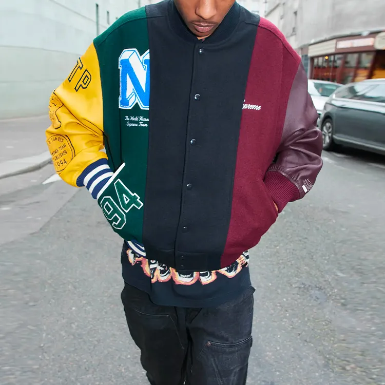 Supreme MM6 Maison Margiela Split Varsity Jacket-5
