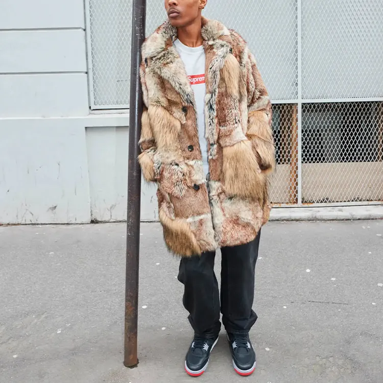 Supreme MM6 Maison Margiela Patchwork Faux Fur Coat-3