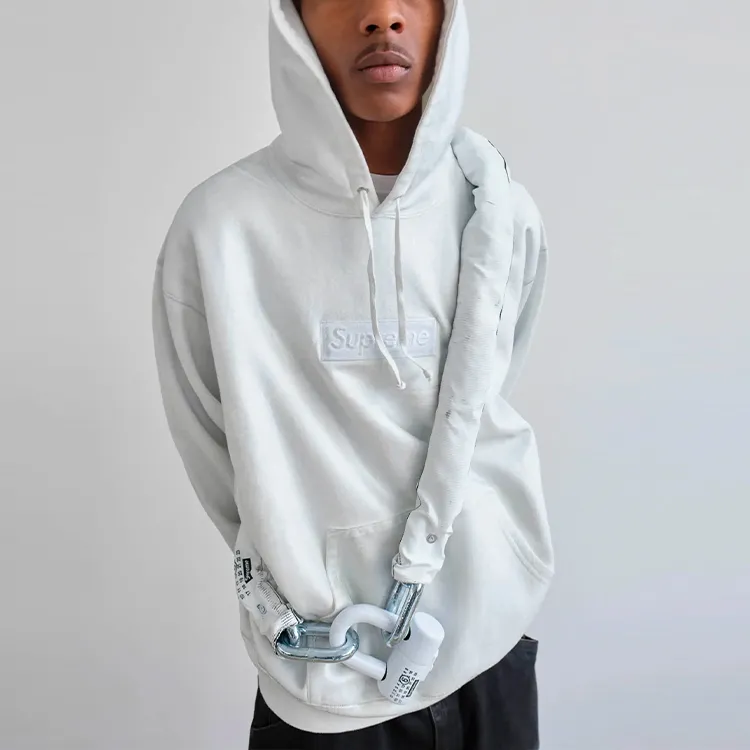 Supreme MM6 Maison Margiela Foil Box Logo Hooded Sweatshirt-5
