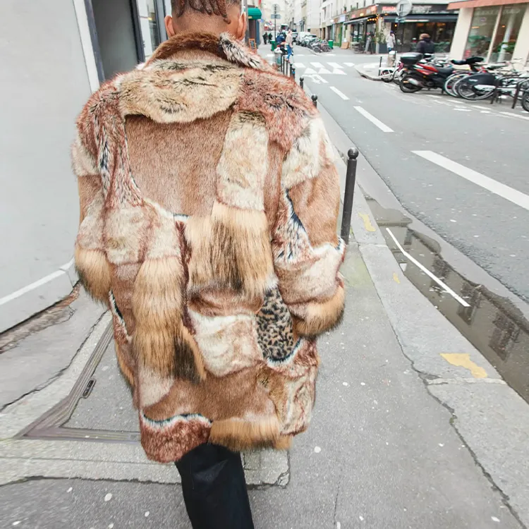 Supreme MM6 Maison Margiela Patchwork Faux Fur Coat-4