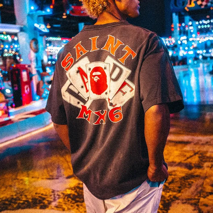 Bape X Saint Mxxxxxx Guns Tee-2