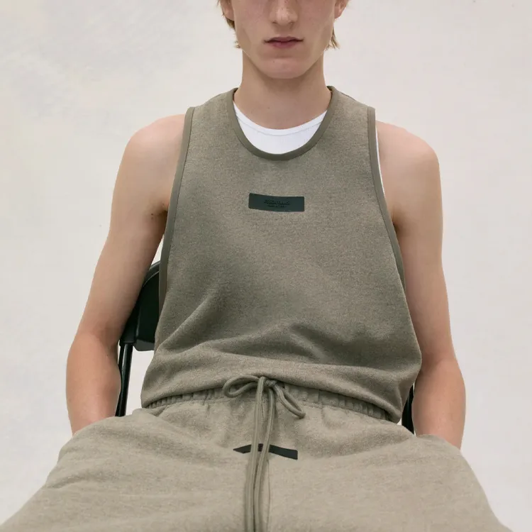 Fear Of God Essentials Logo appliqué Cotton Tank Top-2