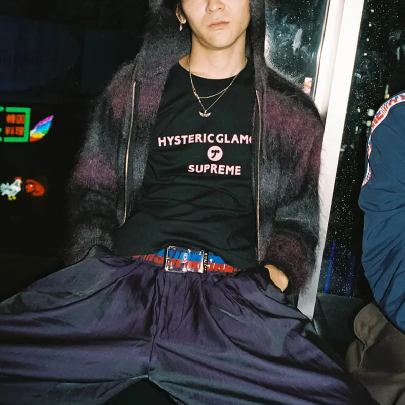 Supreme Hysteric Glamour Mohair Zip Up Hooded Sweater-2