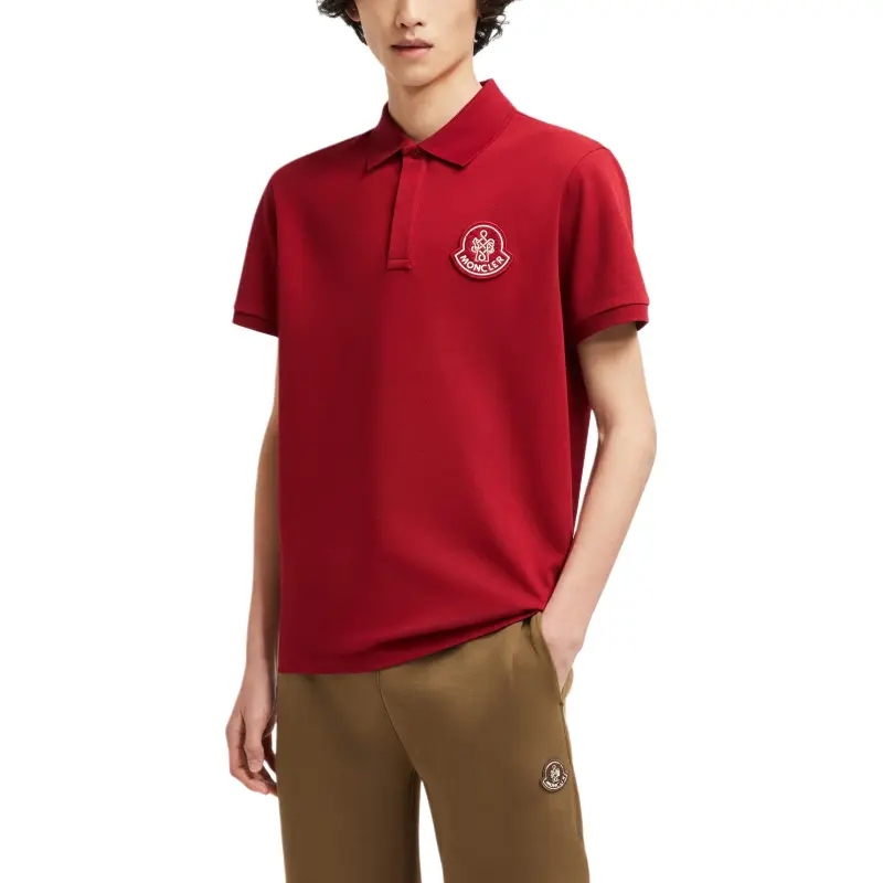Moncler Logo Patch Short Sleeved Polo Shirt-3