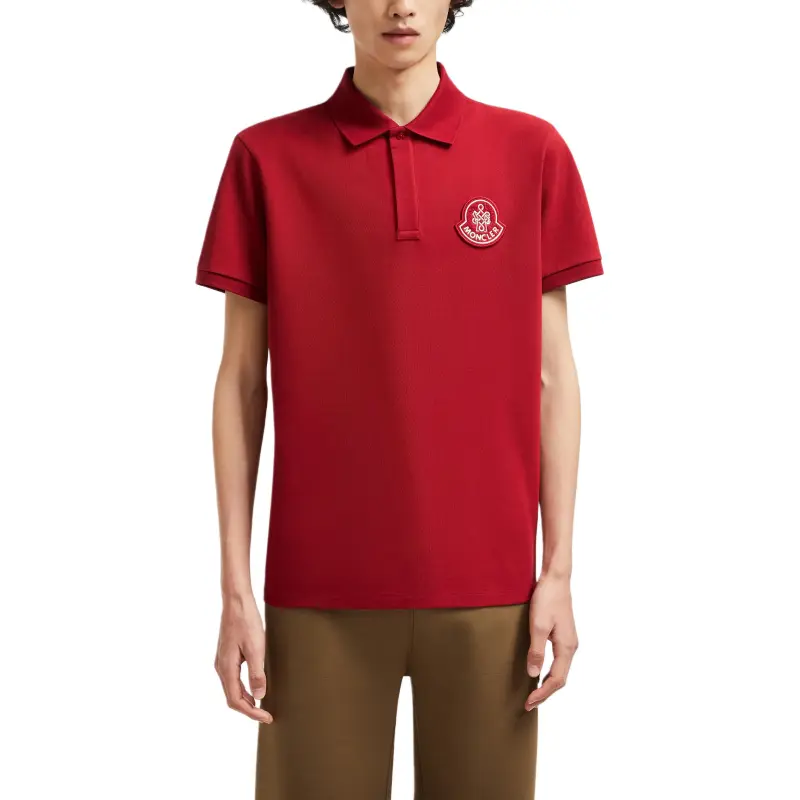 Moncler Logo Patch Short Sleeved Polo Shirt-1