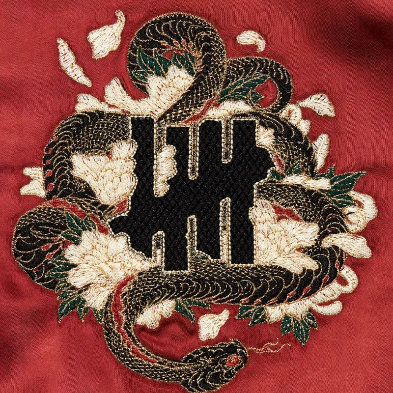UNDEFEATED CNY Snake Year Capsule Collection Baseball Jacket Unisex-5