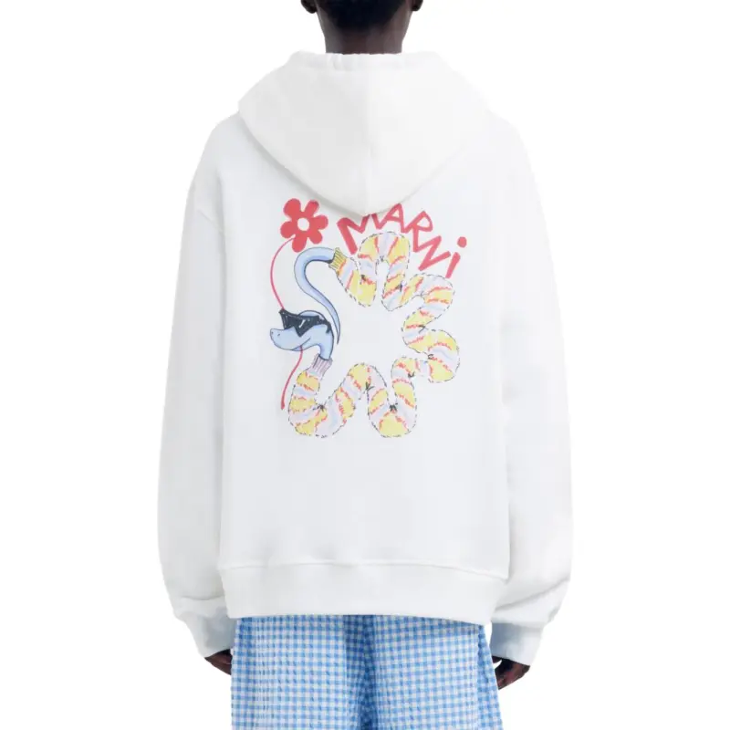 MARNI Logo-print Cotton Hoodie-2