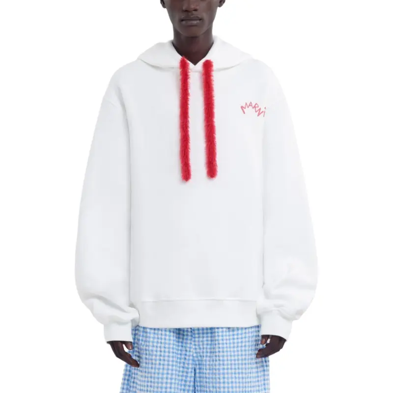 MARNI Logo-print Cotton Hoodie-1