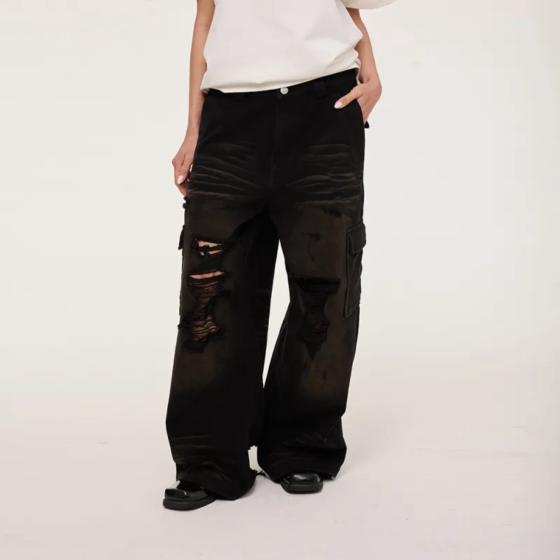 EGO FETCH Cargo Pants Unisex Black-3