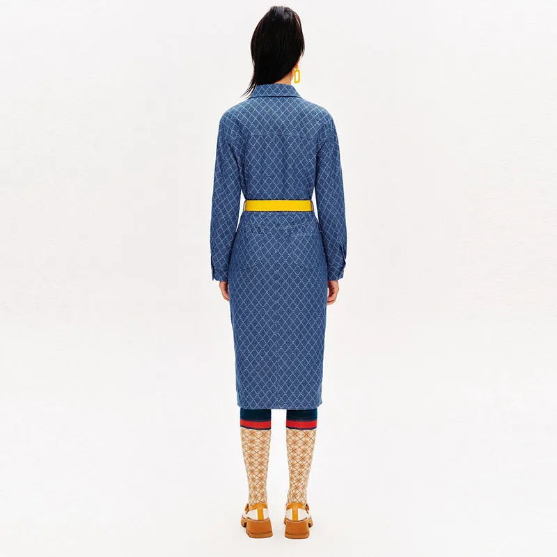 PSALTER Long Sleeved Dress Women's Sea Blue-2