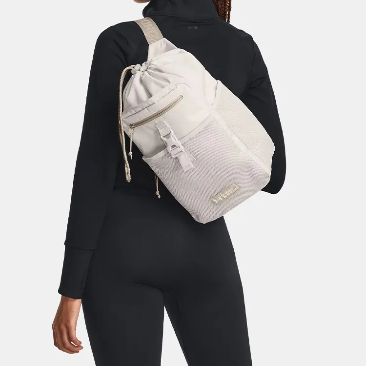 Under Armour Polyester Shoulder Bag Crossbody Bag Regular Unisex White Earth Tone & Khaki Base & Peak White-2