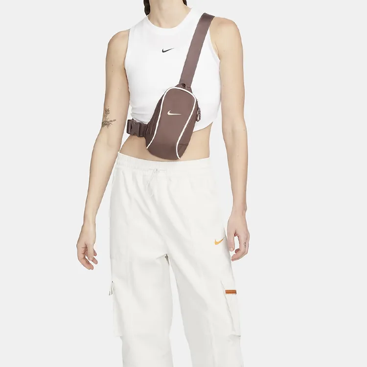 Nike Nylon Sling Bag Shoulder Bag Crossbody Bag Regular Unisex Brown-3