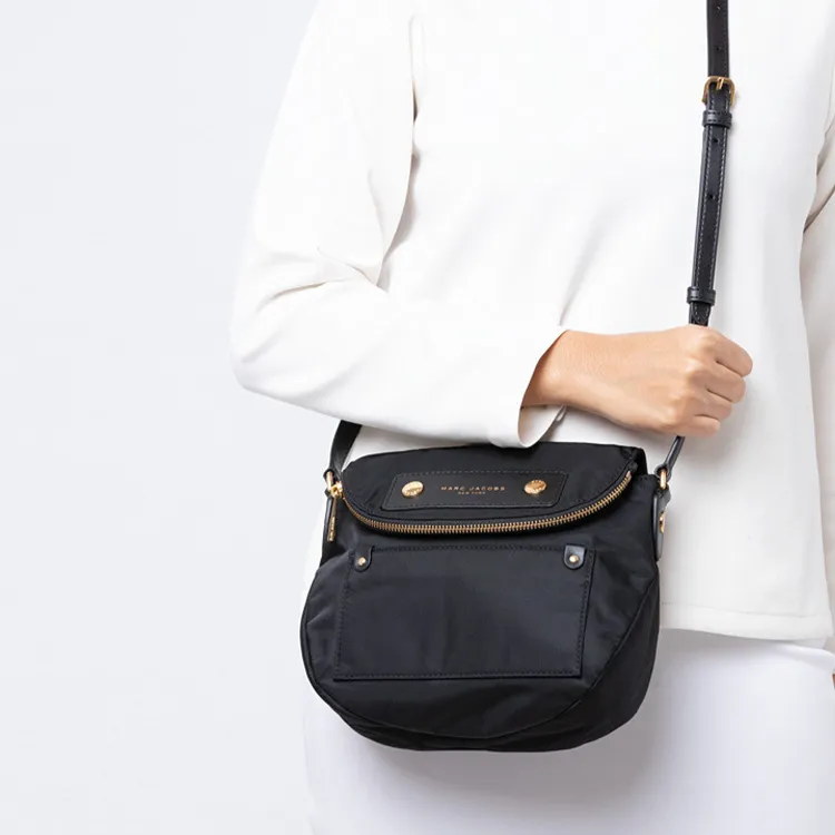 MARC JACOBS Nylon With Leather Messenger Bag Regular Women's Black-3