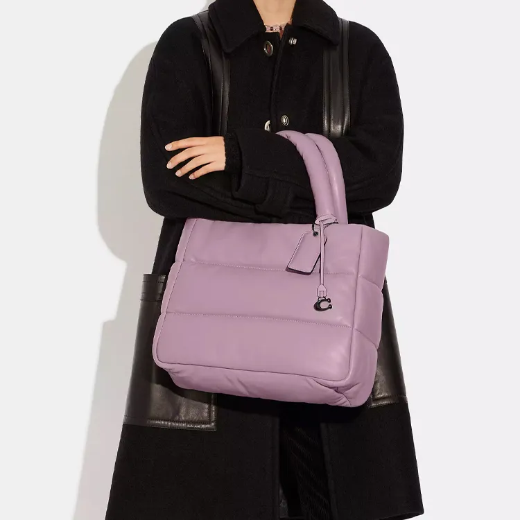 COACH Pillow Nappa Leather Cloud Bag, Tote Bag, Shopping Bag, Shoulder Bag, Handbag Large Size Women's Ice Purple-4