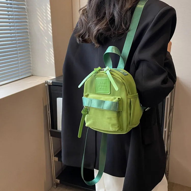 Duoluplo Doron Paul Fabric Backpack Regular Women's Black/Green/Ecru-9