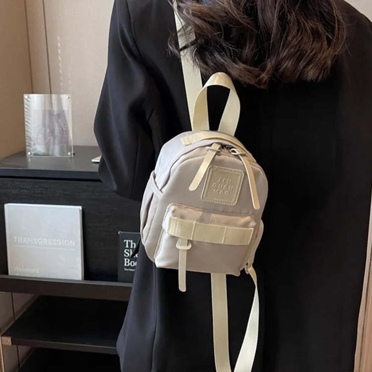 Duoluplo Doron Paul Fabric Backpack Regular Women's Black/Green/Ecru-1