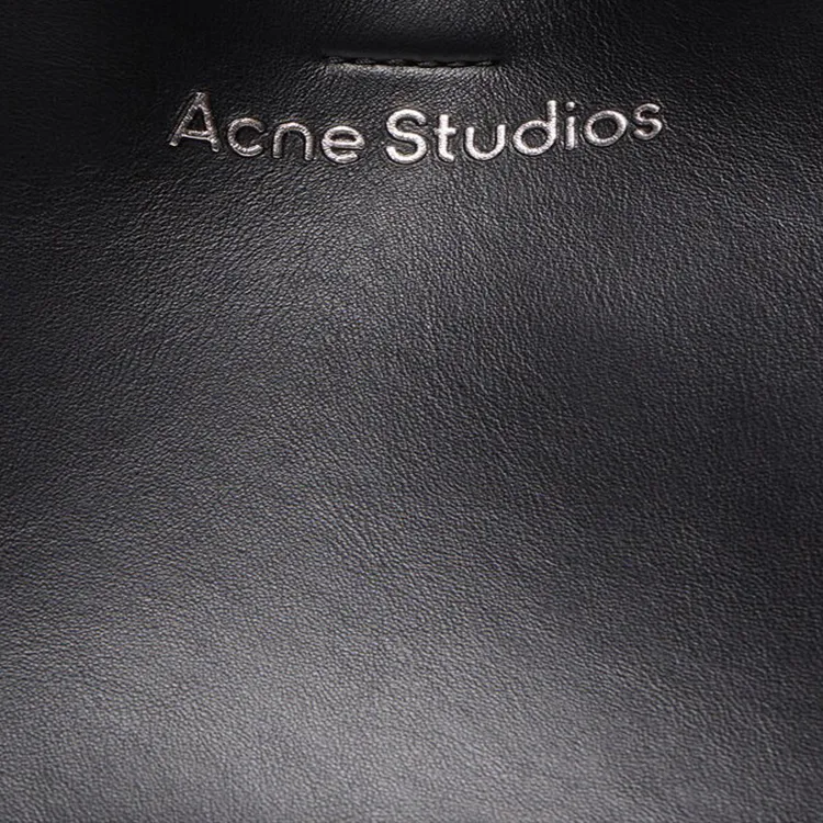 Acne Studios Musubi Calfskin Tote Bag, Shopping Bag, Shoulder Bag, Crossbody Bag, Handbag Medium Size Women's Black-4