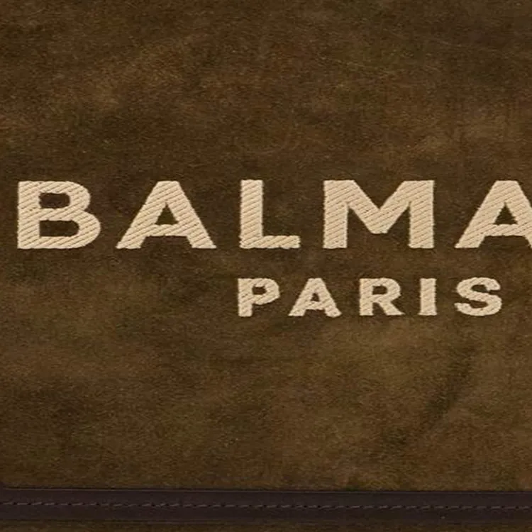 BALMAIN B Army Logo Embroidered Tote Bag-2