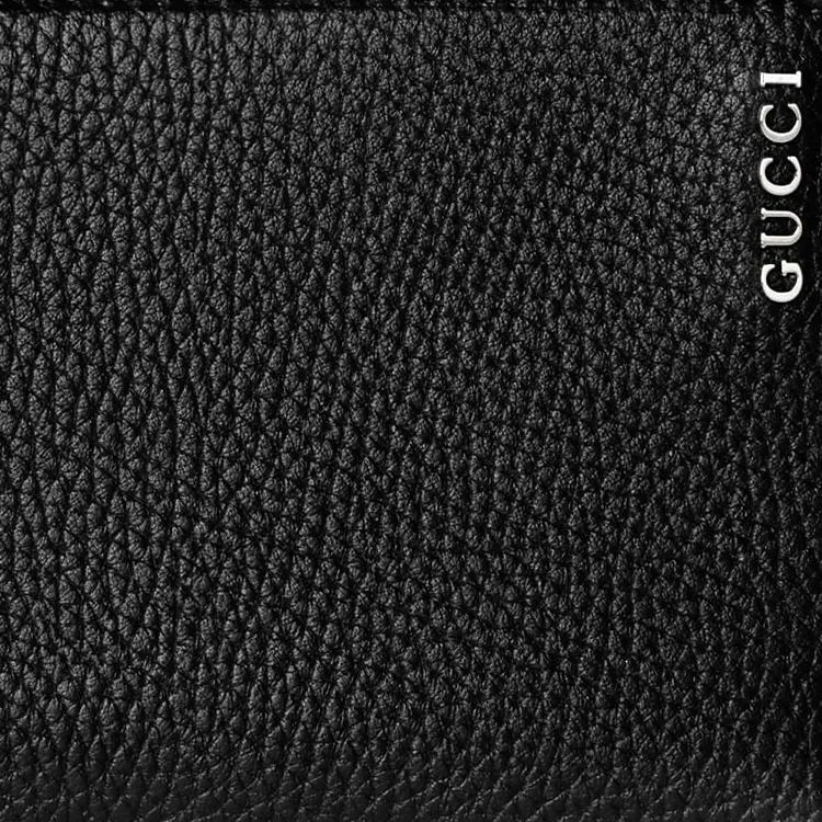 GUCCI Leather Card Holder, Wallet Men's Black-5