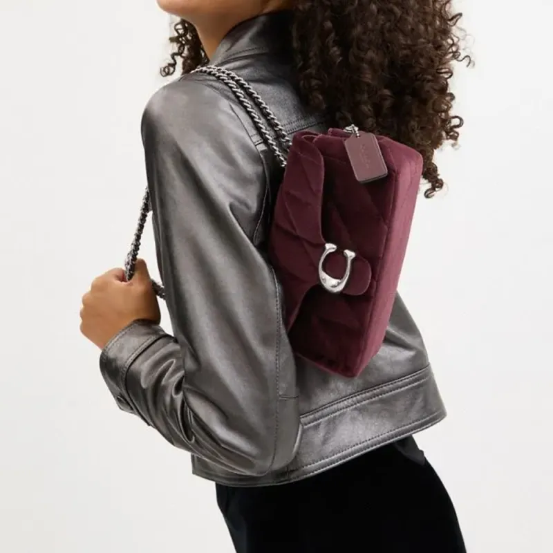 COACH Tabby Fabric Crossbody Bag Shoulder Bag Small Size Women's Plum Joy-5