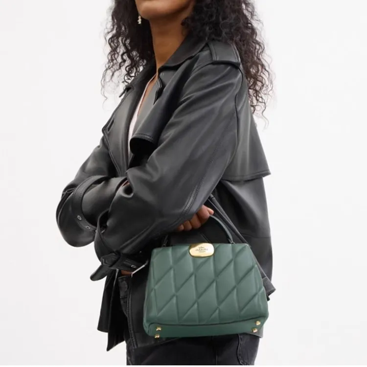 COACH Eliza Sheepskin Shoulder Bag Crossbody Bag Handbag Mini Women's Sage Green-3