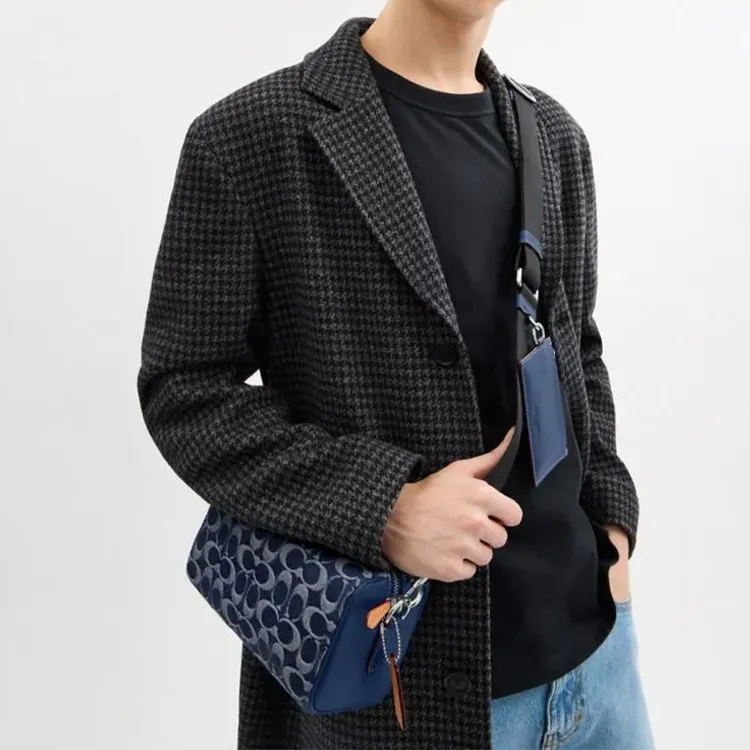 COACH AXEL Fabric Crossbody Bag Small Size Men's Ning Blue-3