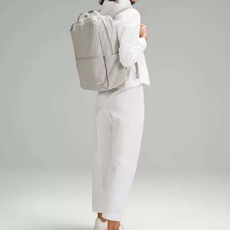 Lululemon Polyester Backpack Regular Unisex Original Linen Mixed Gray Eucalyptus-5